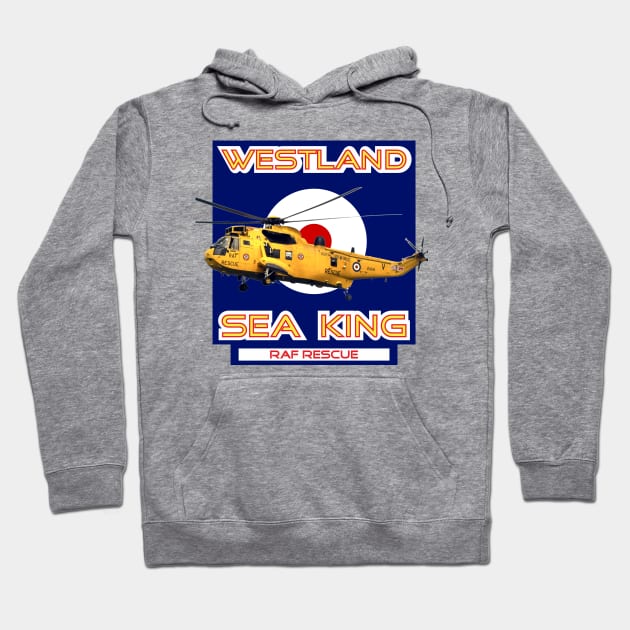 Westland Sea King Search and rescue helicopter in RAF roundel, Hoodie by AJ techDesigns